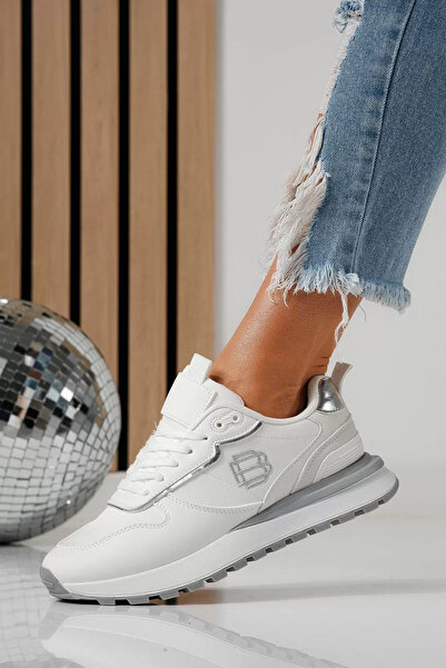 Zaira Women's white textile sneakers Ava #24320 - 40