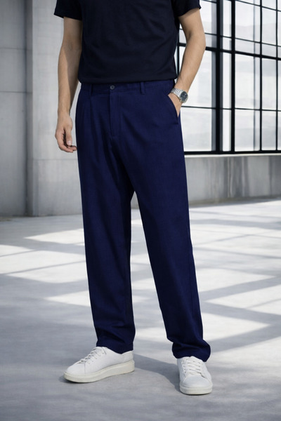 YAKAMEL Men's Regular Waist Comfortable Fit Wide Leg Belted Waist Side Pocket...