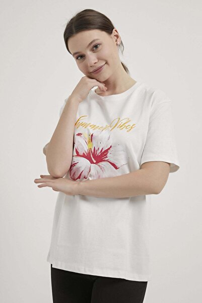 Arma Life Armalife 11193 Text Embroidery Flower Print Detailed Bis Collar Wom...