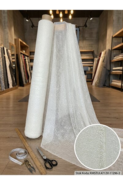 LEVENT ÖZEL Raşel Şantuk Görünümlü Tül Perdelik Kumaş 100x300