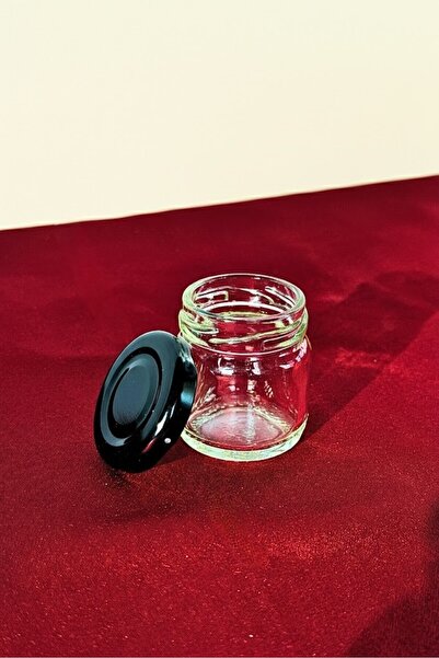 Sarkap Home Parlak Siyah 47'li 40 ml Cam Kavanoz Seti