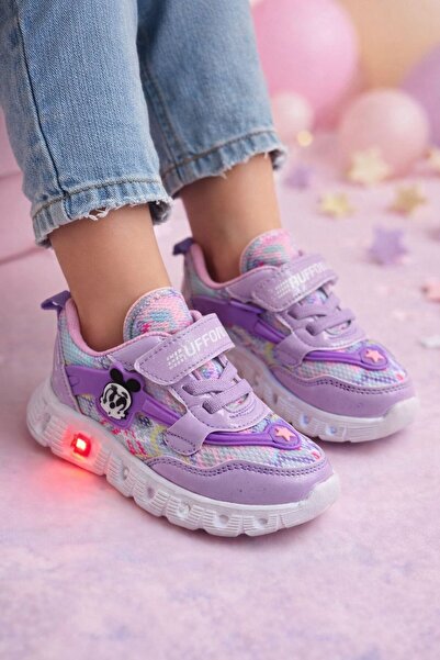 Babetty Işıklı Ortopedik Anatomik Taban Kız Çocuk Spor Ayakkabısı Hafif Rahat...