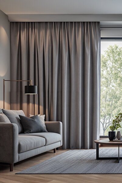 Doqu Home Dalia Blackout Curtain 140 X 270 cm - Dark Gray