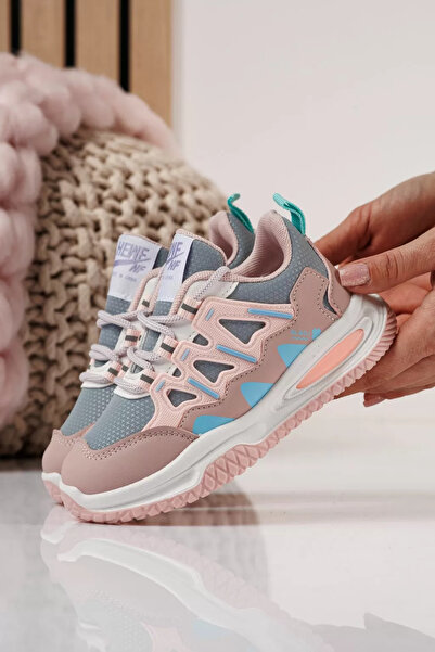 Zaira Ροζ παιδικά αθλητικά παπούτσια από οικολογικό δέρμα Calista #24368 - 36