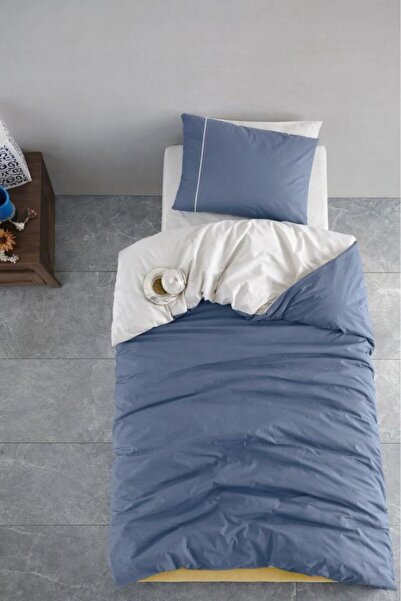 Çeyiz Diyarı Riyad 100% Cotton Double-Sided Single Duvet Cover Set