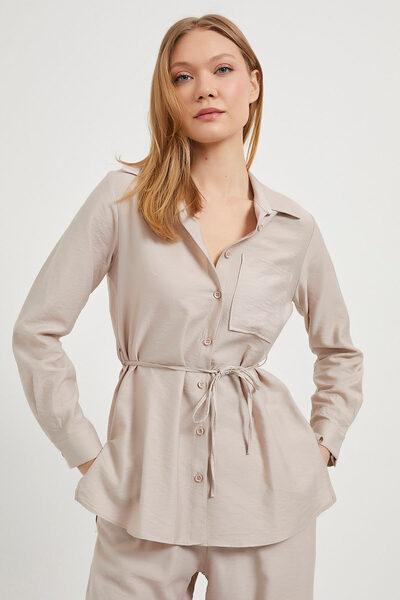 Arma Life ARMALIFE 6529 TUNICĂ DE DAMĂ CU TEXTURĂ PREMIUM ȘI CUREA LA TALIE