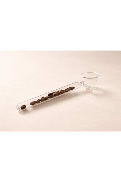 LEONEV İçi kahveli cam kaşık kahve kaşığı