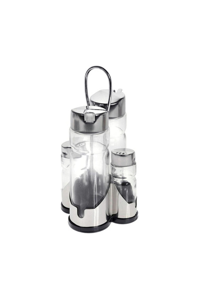 Cuisine Art By Styli 4-Piece Soda Lime Glass Condiment Set