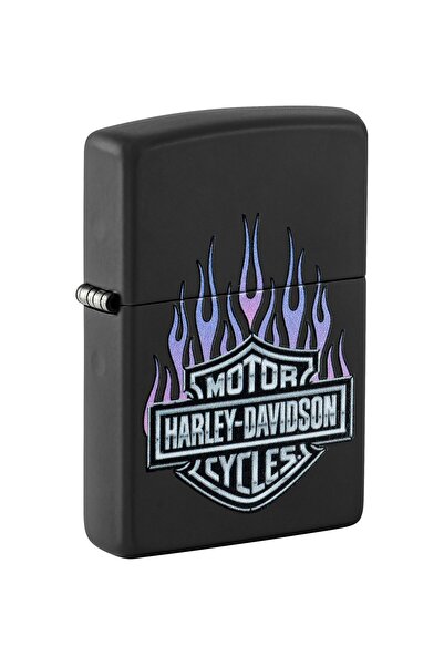 Zippo Çakmak Mat Siyah Harley Davidson Alev Logo 46677-121653