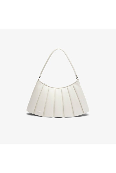Lacoste Medium Lenglen Kadın Deri Beyaz Omuz Çantası