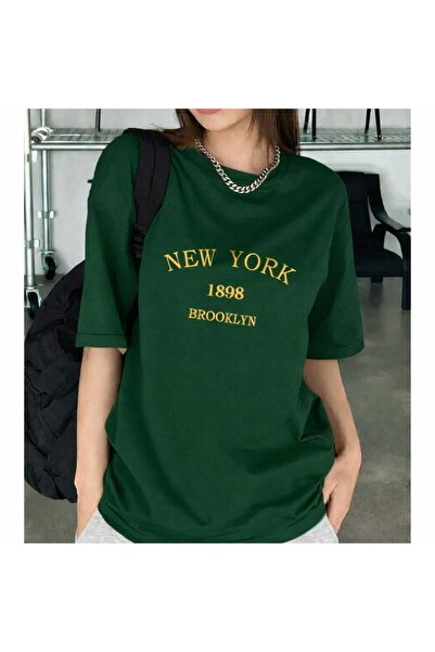 New Shine Ню Йорк Бруклин зелена тениска