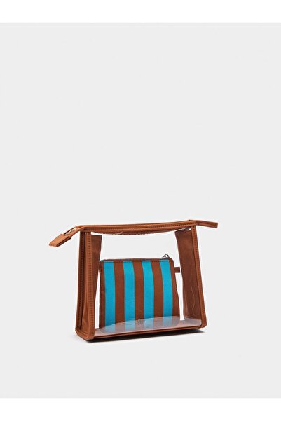 PARFOIS Şeffaf Çanta İçerisinde Teknik Kumaş Çantalı Çok Amaçlı Set