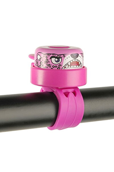 Crazy Safety Children's bicycle horn, handlebar mount, Leopard Pink