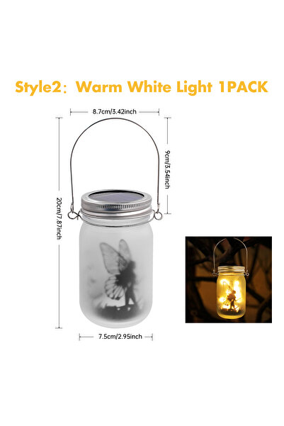 Choice أضواء سلسلة على شكل فراشات تعمل بالطاقة الشمسية، لون أبيض دافئ، مثالية...