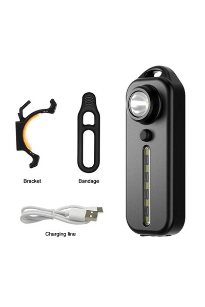 Choice مصباح تحذيري LED أحمر وأزرق قابل لإعادة الشحن عبر منفذ USB، مزود بمشبك...