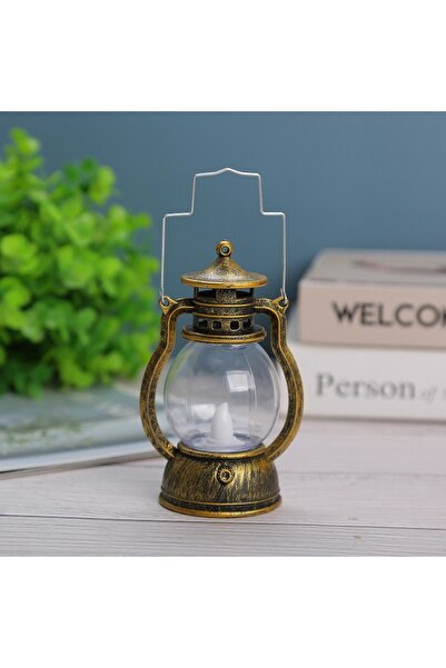 Choice6 مصباح زيتي عتيق محمول بلون البرونز والذهب، يعمل ببطارية، مزود بإضاءة ...