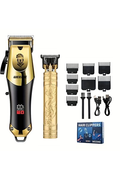 Choice مجموعة جولدن دراجون 3 في 1، طقم حلاقة رجالي قابل لإعادة الشحن عبر منفذ...