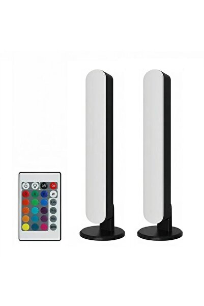 Choice 2pc RGB 16 Colors Ambient Light with Remote 1/2 Packs Smart LED Table ...