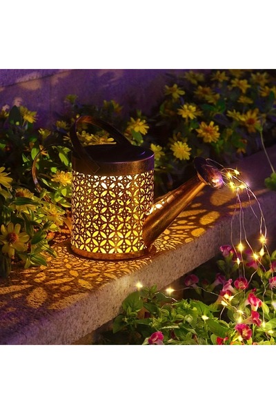 Choice فانوس سقي شمسي أبيض دافئ 0-5 واط - مصباح LED متغير اللون وأبيض دافئ، د...