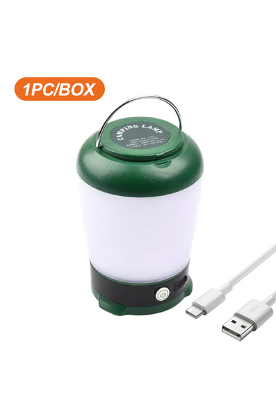 Choice مصباح تخييم محمول قابل لإعادة الشحن بقوة 10 واط، مزود بثلاثة ألوان قاب...