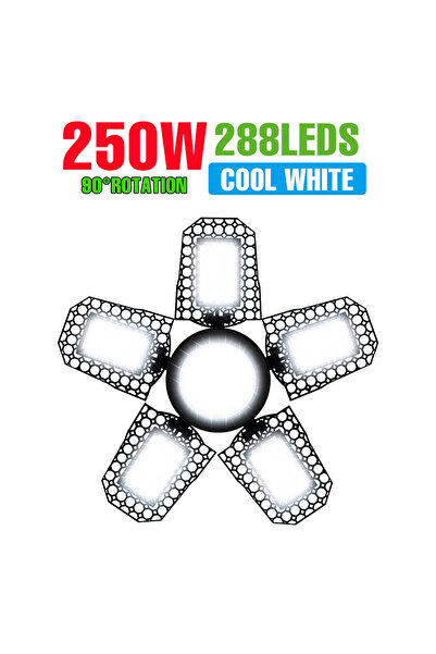 Choice A Cool White 250W 250W LED Bulb E27/E26 Lamp Garage Light AC 220V Fold...