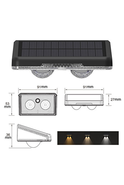 Choice 4pcs Warm White Light 1-4Pcs Solar Fence Lights Waterproof Wall Lamp R...
