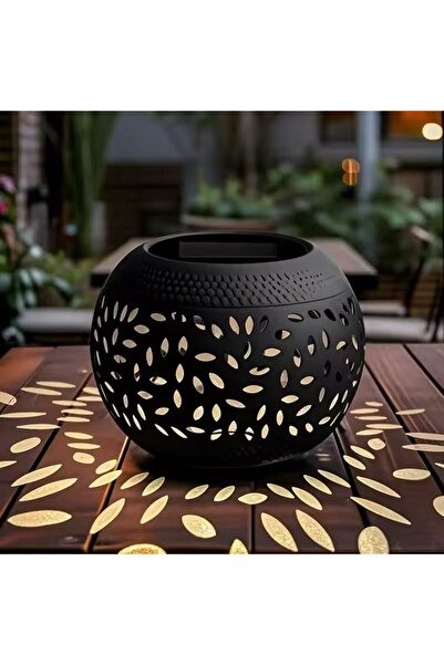 Choice مصباح طاولة يعمل بالطاقة الشمسية باللون الأسود، مصباح LED خارجي يعمل ب...