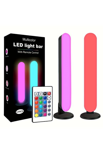 Choice شريطا إضاءة LED ذكيان RGB مكتبيان مع جهاز تحكم عن بعد، مزودان بمقبس US...