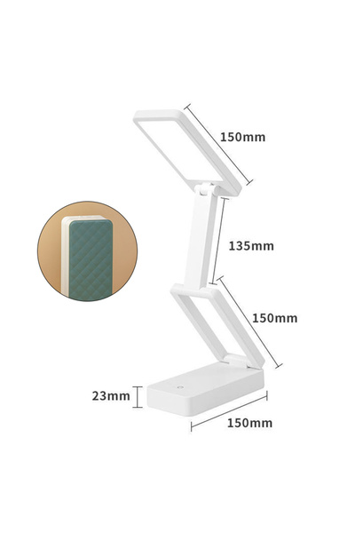 Choice مصباح مكتبي LED قابل للطي ببطارية قابلة للشحن، مزود بواقي خاص للعين، م...