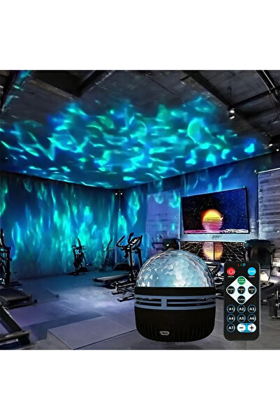 Choice جهاز عرض موجات المحيط يعمل بمنفذ USB، مزود بـ 7 أوضاع إضاءة وجهاز تحكم...