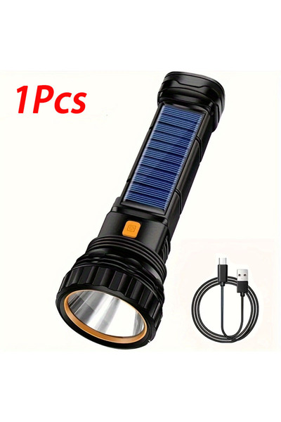 Choice مصباح يدوي متعدد الوظائف يعمل بالطاقة الشمسية بتقنية LED، ذو مدى طويل ...