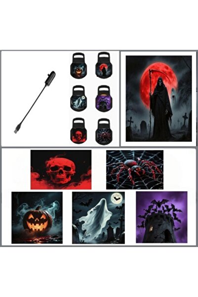 Heinast مجموعة من 6 قطع، جهاز عرض زينة عيد الميلاد 2025، مصباح ليلي LED يعمل ...