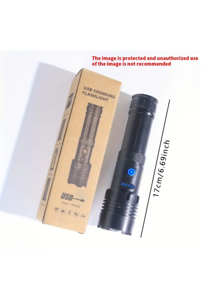 Choice1 مصباح يدوي LED فائق السطوع XHP120 بقوة 2000000 لومن، مصباح تكتيكي عال...