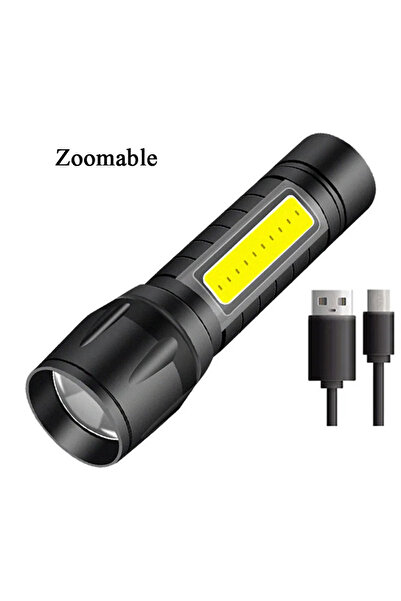 Heinast مصباح يدوي صغير محمول S015 Q5 LED مزود ببطارية مدمجة، مصباح تكبير/تصغ...