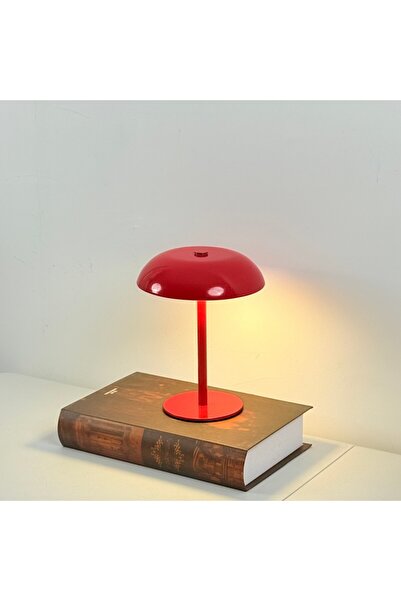 Choice مصباح طاولة لاسلكي أحمر يعمل باللمس، مصباح مكتب LED قابل للتعتيم بثلاث...