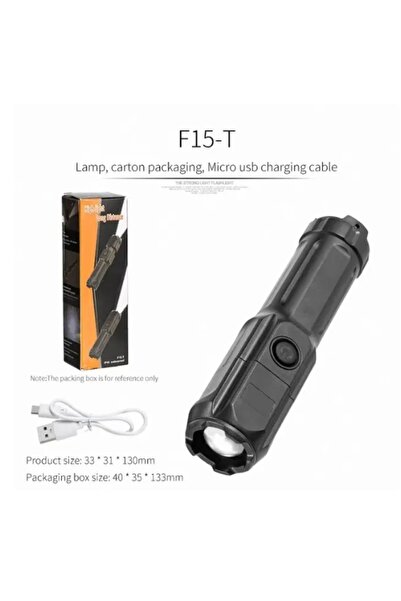 Choice مصباح يدوي قوي بتقنية LED طراز F15-T مزود بخاصية التكبير التلسكوبي، مص...