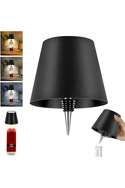 Choice Black A LED Wireless Wine Bottle Lamp Portable Touch Table Lamp Wirele...