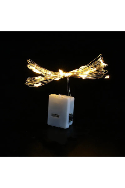 Choice سلسلة أضواء LED خرافية بيضاء دافئة بطول 1 متر و10 مصابيح LED تعمل بالب...