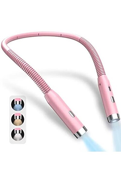 Choice Pink LED Neck Light 3 Modes Hug Reading Lamp Portable Rechargeable Boo...