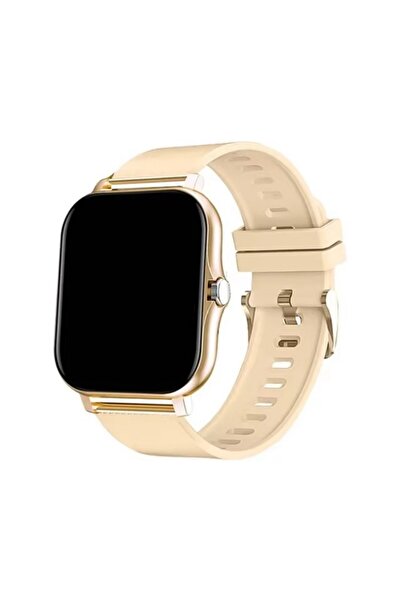 Choice ساعة ذكية ذهبية جديدة متوافقة مع هواتف أندرويد وآيفون، شاشة ملونة 1.44...