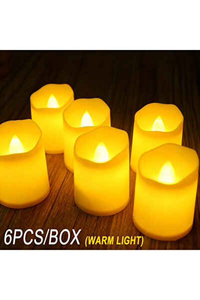 Choice 6 قطع - شمعة إلكترونية عاجية بإضاءة LED دافئة متذبذبة، شمعة صغيرة بدون...