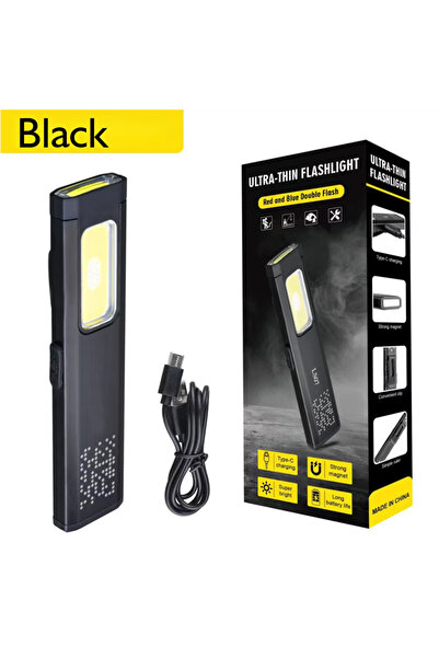 Choice black LED COB Keychain Flashlight USB-C Rechargeable 650LM Portable ED...