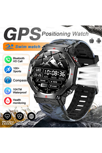 Choice ساعة سباحة مزودة بنظام تحديد المواقع العالمي (GPS) بتصميم مموه على شكل...