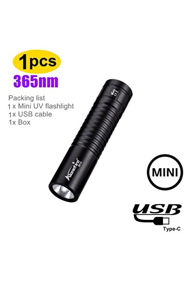 Choice مصباح يدوي صغير بالأشعة فوق البنفسجية قابل لإعادة الشحن عبر منفذ USB، ...