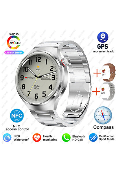 Choice ساعة ذكية جديدة للرجال من الفولاذ الفضي، إصدار 2025، مزودة بنظام تحديد...