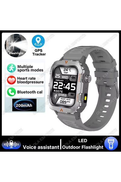 Choice ساعة ذكية عسكرية جديدة من سيلفر إنفيرور 2025 للرجال، مناسبة للأنشطة ال...