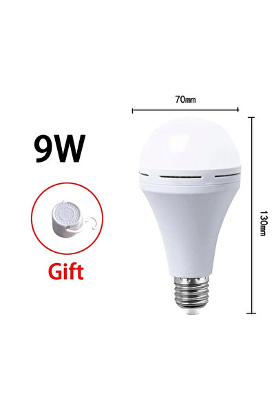 Choice4 مصباح LED للطوارئ بقوة 9 واط E27، إضاءة دافئة عالية السطوع 7 واط 9 وا...