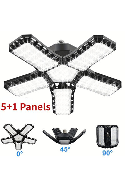 Choice 5 Panels Deformable LED Bulb Garage Light with 3/5/10/12 Adjustable Pa...