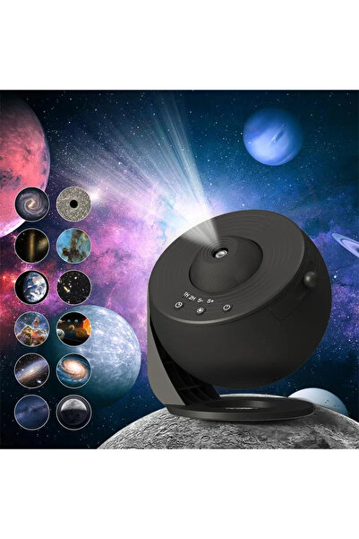 Choice جهاز عرض فضائي LED أسود، جهاز عرض نجوم 13 في 1، مصباح ليلي سقفي بلون ح...