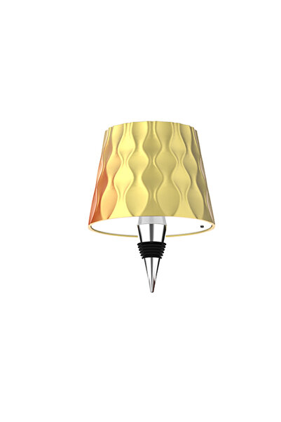 Choice مصباح طاولة Golden1 USB لزجاجة قابلة للشحن، مزود بسدادات سيليكون للنبي...